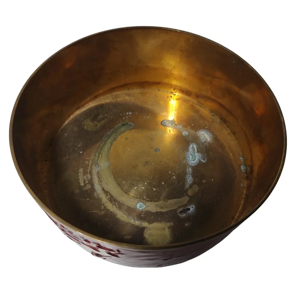 Pier One Christmas Brass Red Wine Bottle Stand Large Candle Holder Holiday‎ SEE